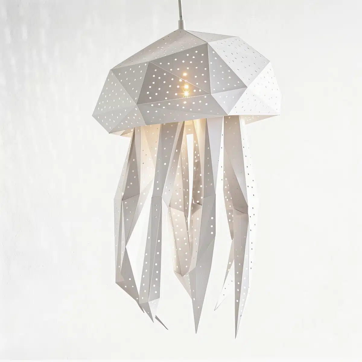 Bubble Quallen-Lampenschirm – DIY-Set, Weiß – Produktansicht