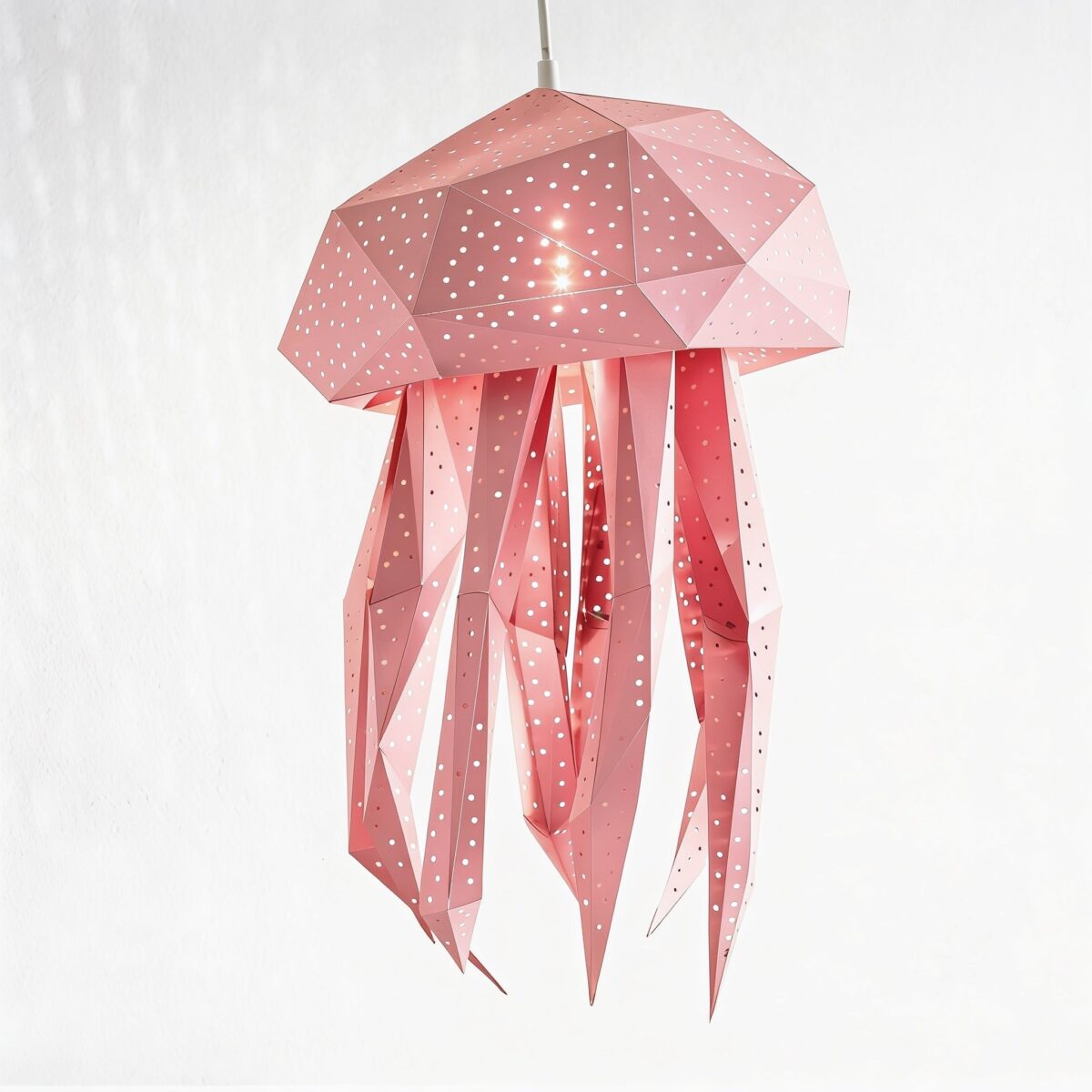 Bubble Quallen-Lampenschirm – DIY-Set, Pink – Produktansicht