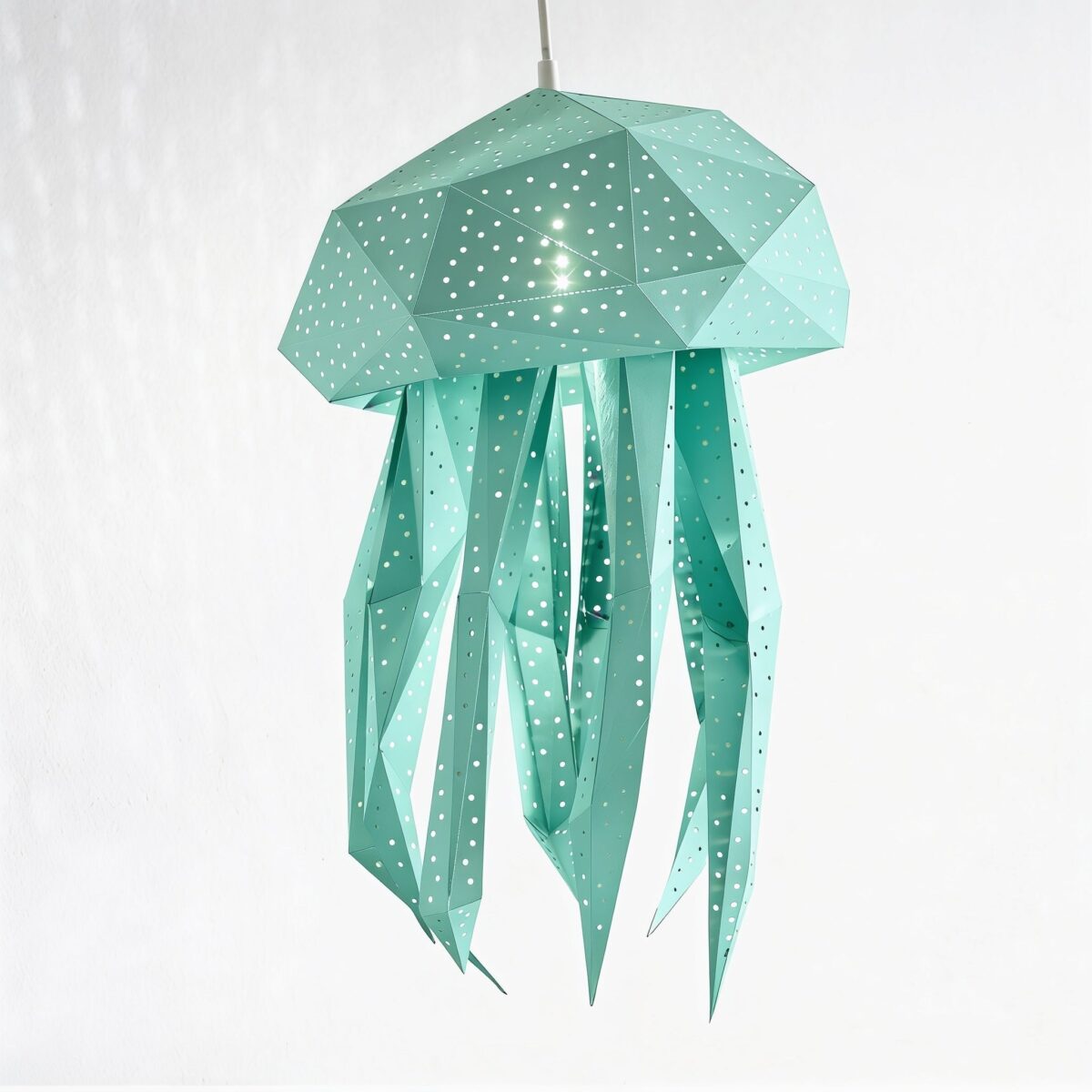 Bubble Quallen-Lampenschirm – DIY-Set, Mint – Produktansicht