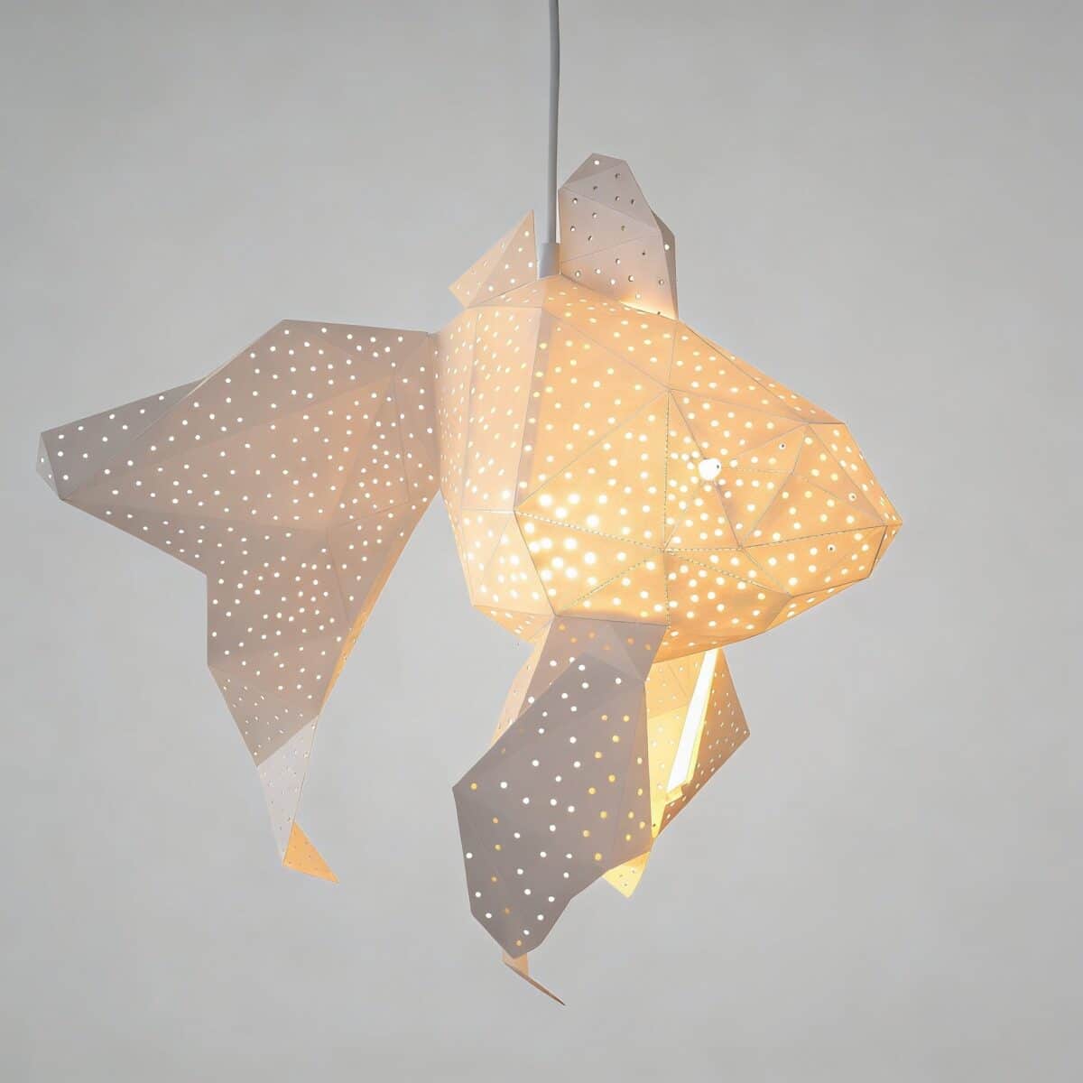 Bubble Goldfisch-Lampenschirm – DIY-Set, Weiß – Produktansicht