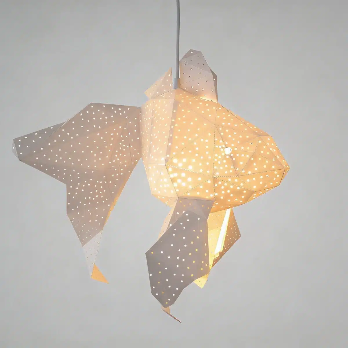 Bubble Goldfisch-Lampenschirm – DIY-Set, Weiß – Produktansicht
