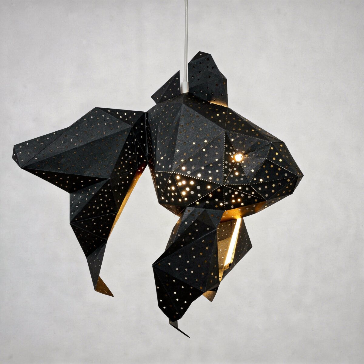 Bubble Goldfisch-Lampenschirm – DIY-Set, Schwarz – Produktansicht