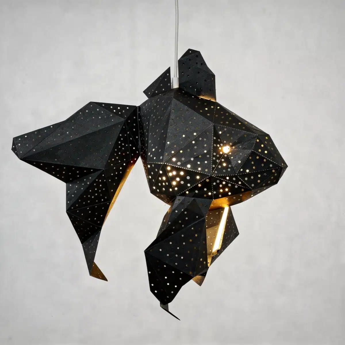 Bubble Goldfisch-Lampenschirm – DIY-Set, Schwarz – Produktansicht