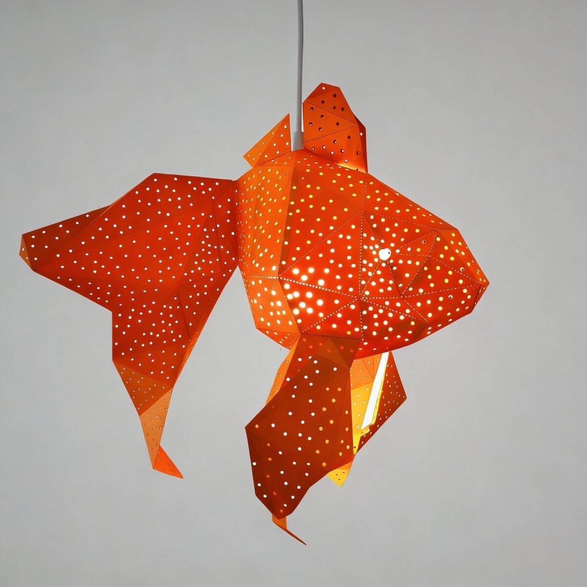 Bubble Goldfisch-Lampenschirm – DIY-Set, Orange – Produktansicht