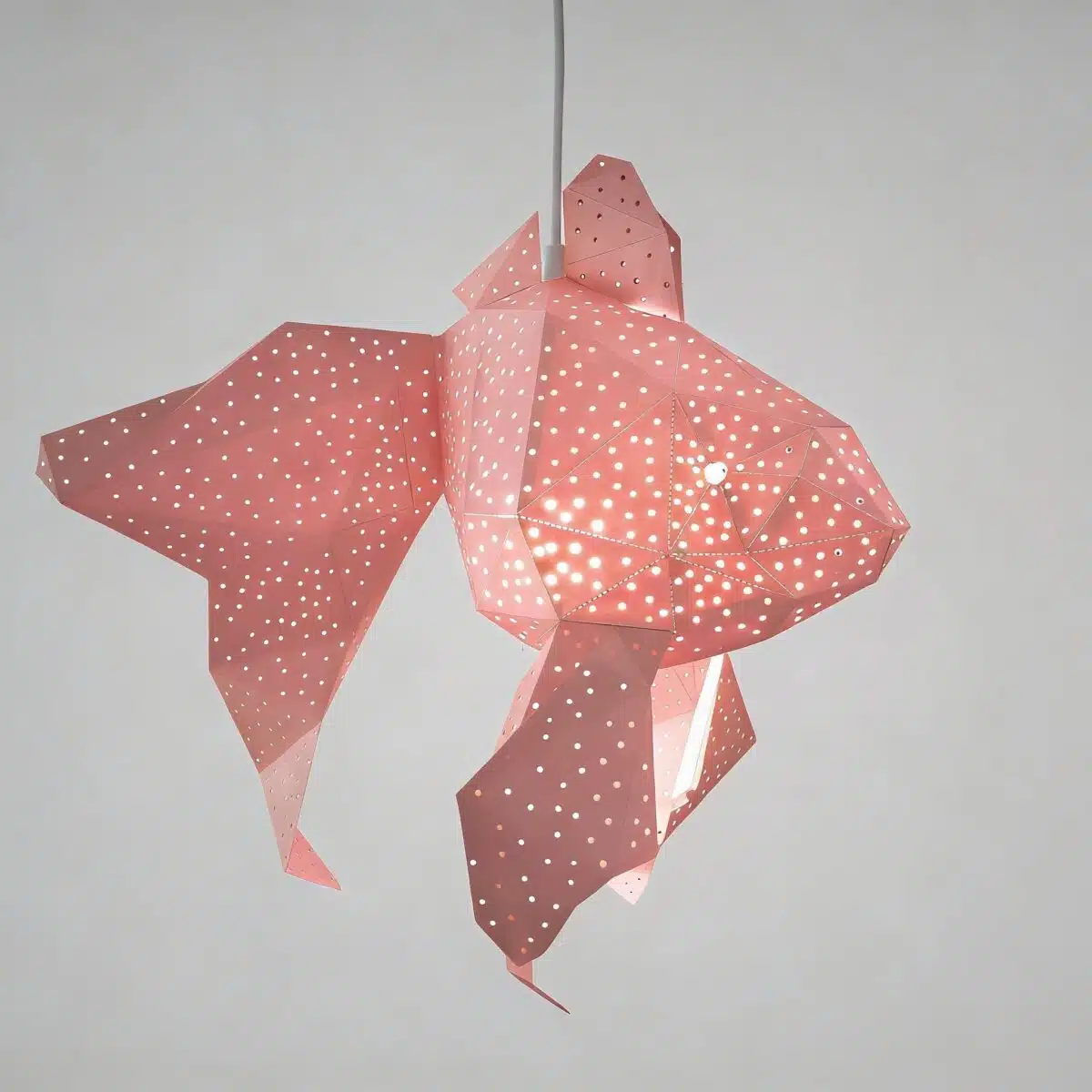 Bubble Goldfisch-Lampenschirm – DIY-Set, Pink – Produktansicht
