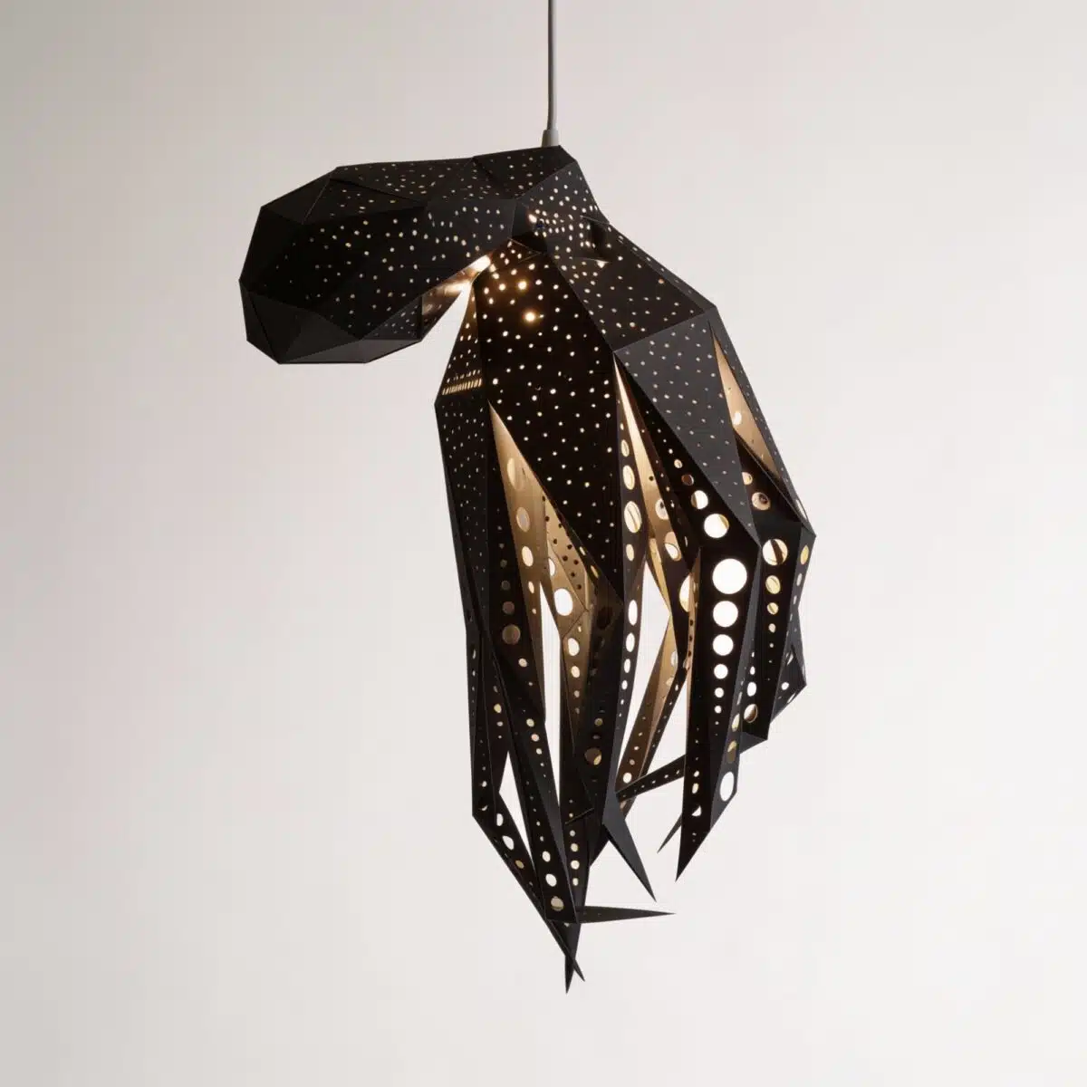 Bubble Oktopus-Lampenschirm – DIY-Set, Schwarz – Produktansicht