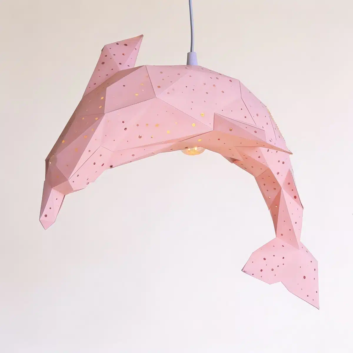 Bubble Delfin-Lampenschirm – DIY-Set, Pink – Produktansicht