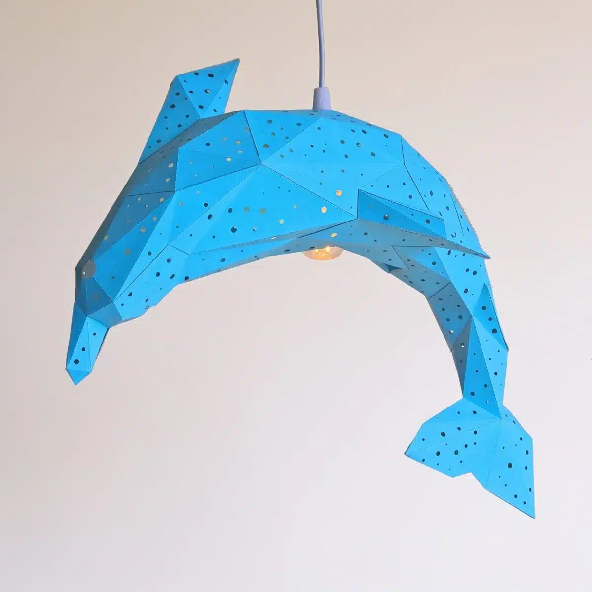 Bubble Delfin-Lampenschirm – DIY-Set, Ozeanblau – Produktansicht