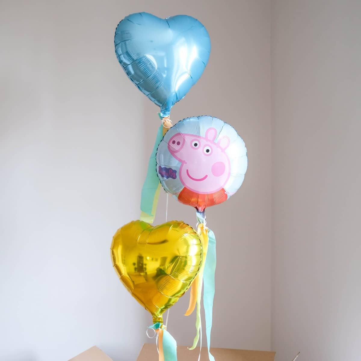 Peppa Wutz, 3er Ballonset mit Helium befüllt