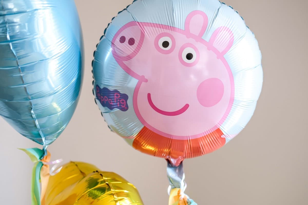 Peppa Wutz, 3er Ballonset mit Helium befüllt