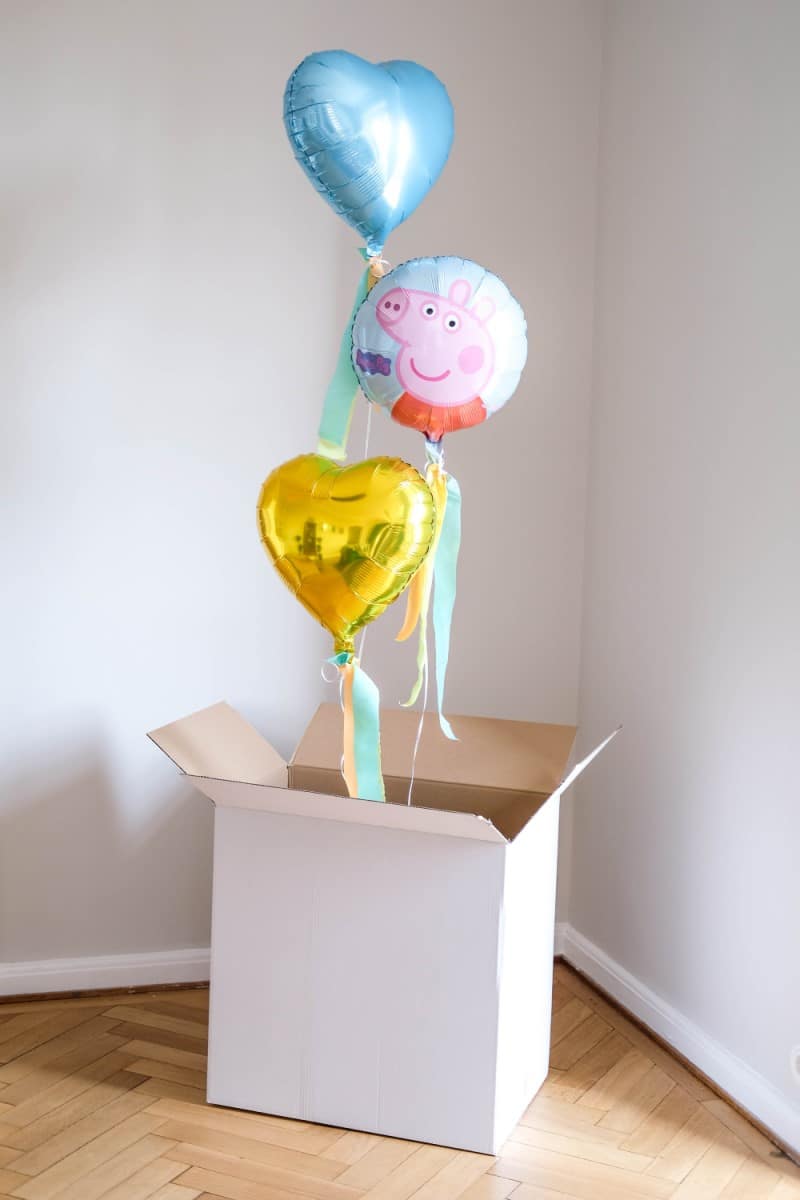 Peppa Wutz, 3er Ballonset mit Helium befüllt