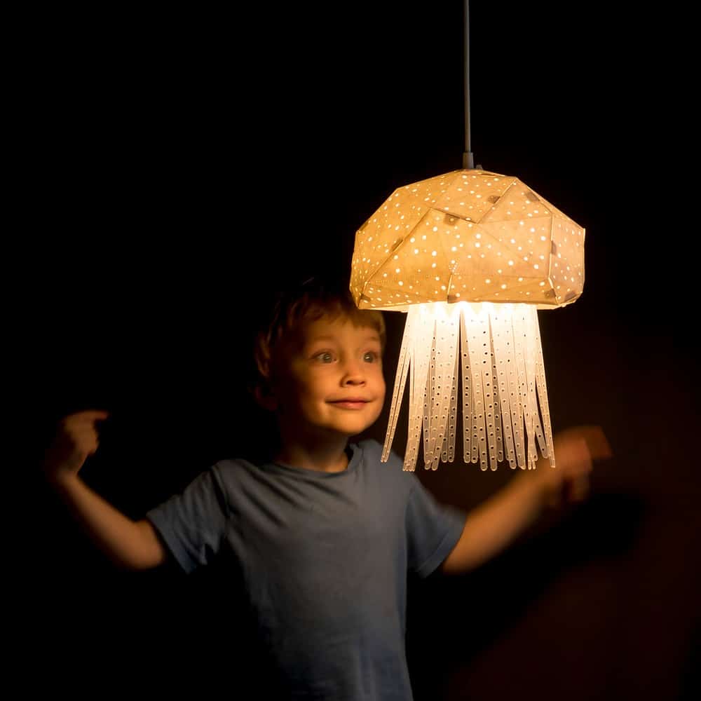 Baby Jelly Origami Lampe, Weiß