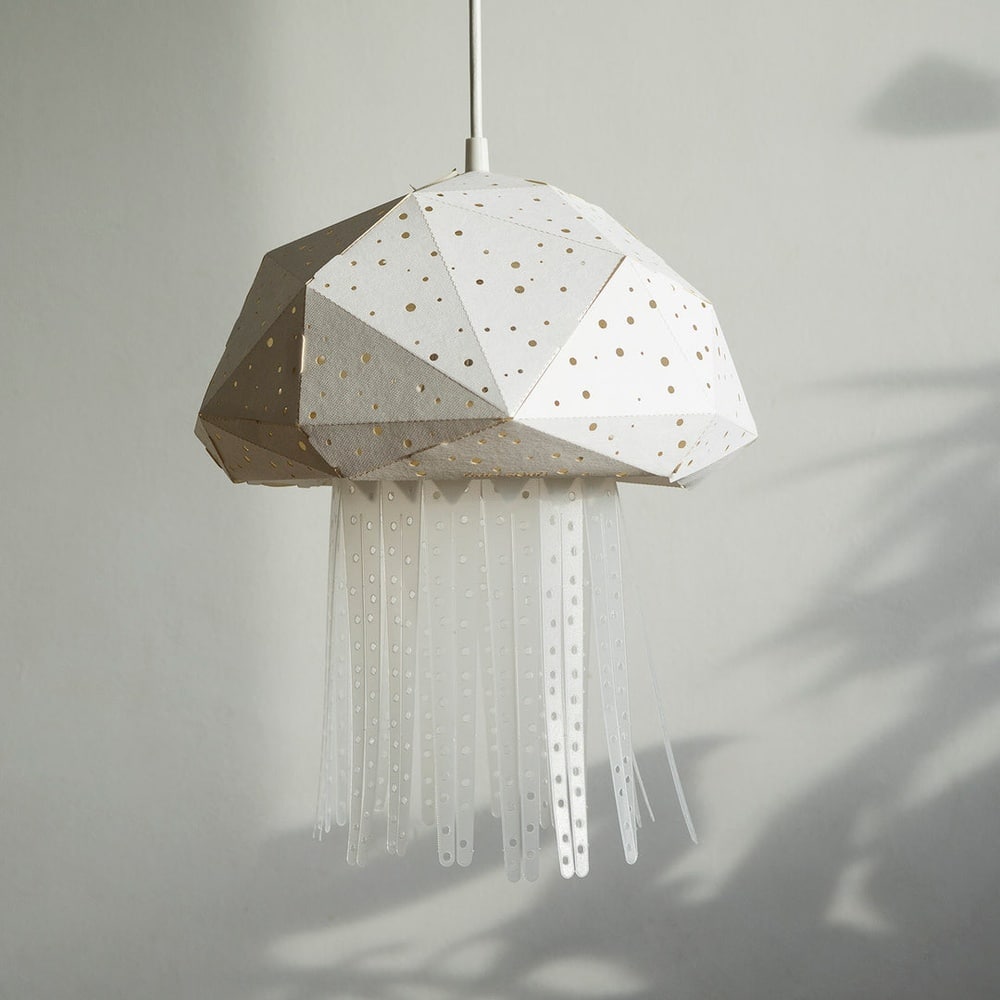 Baby Jelly Origami Lampe, Weiß