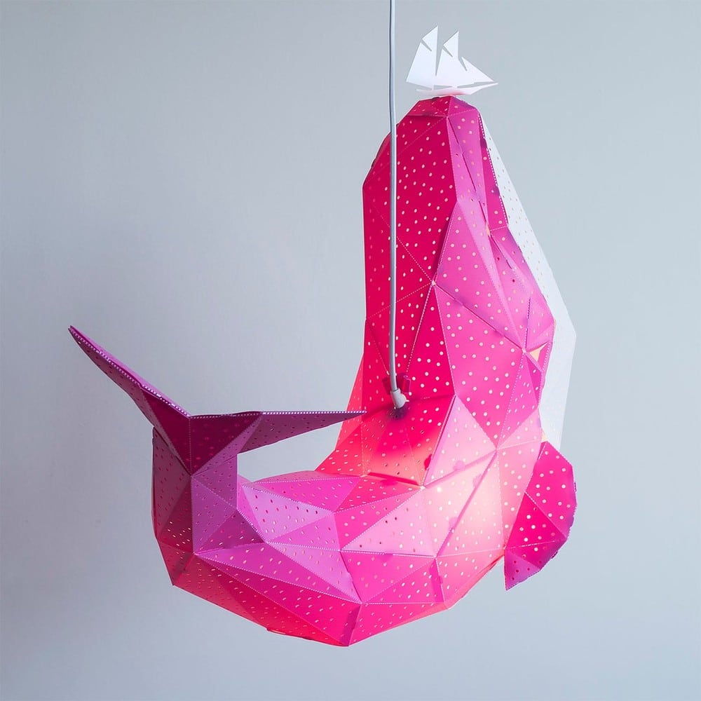 Pink Whale Lampe