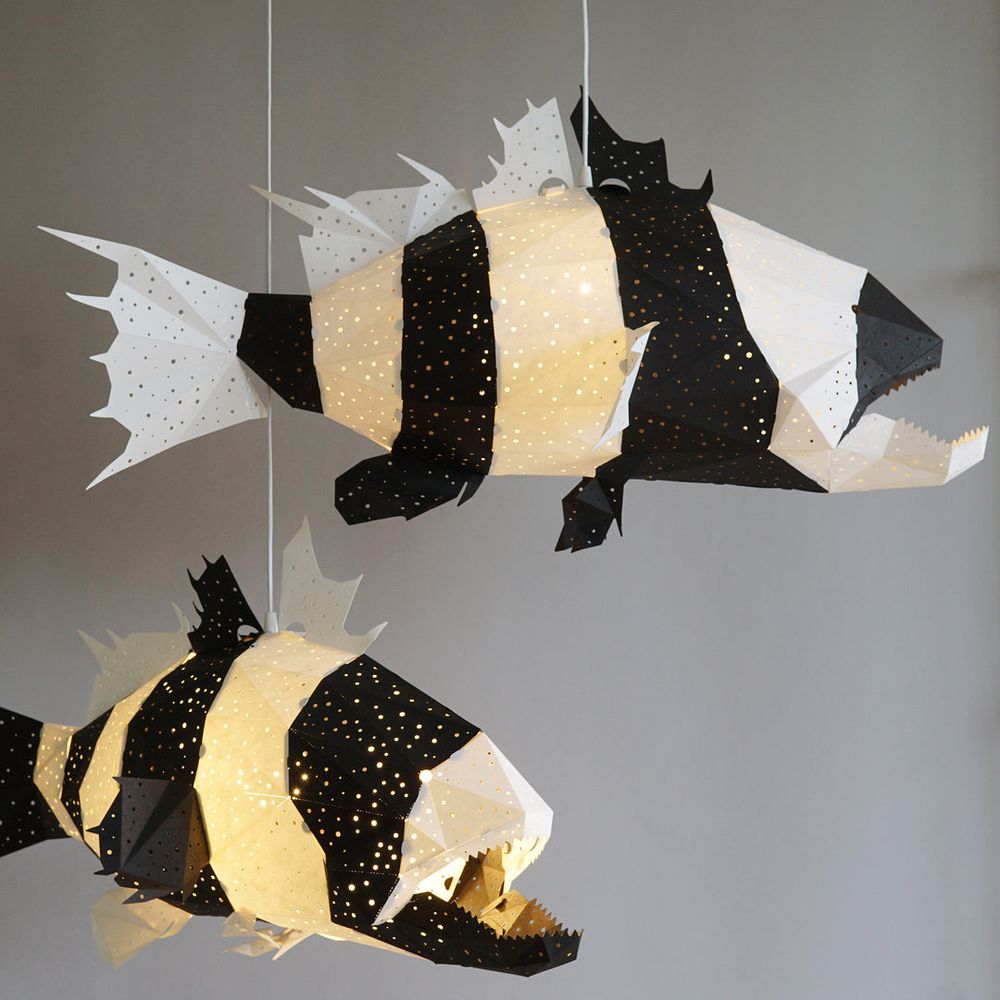 Giant Zebrafish Origami Lampe