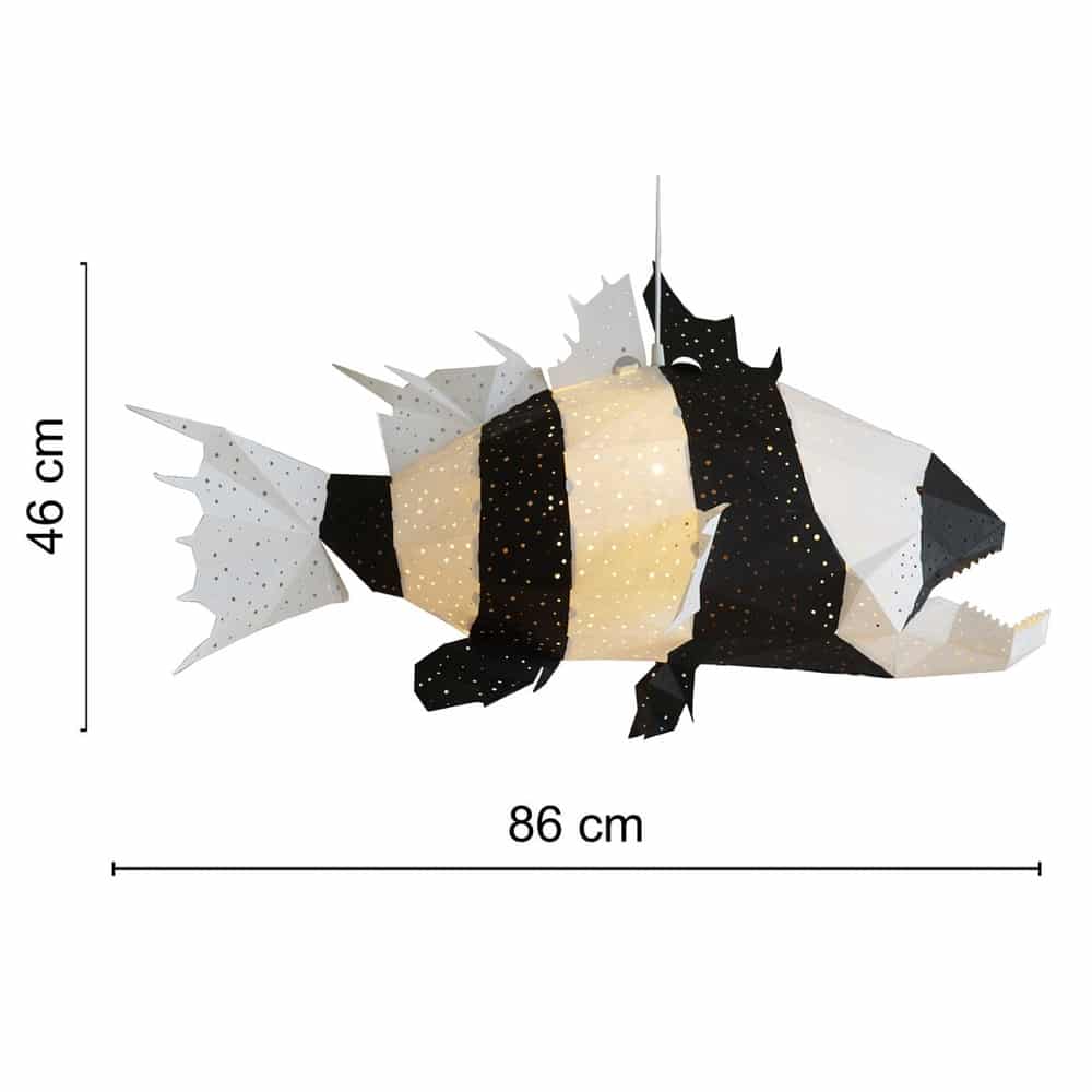Giant Zebrafish Origami Lampe