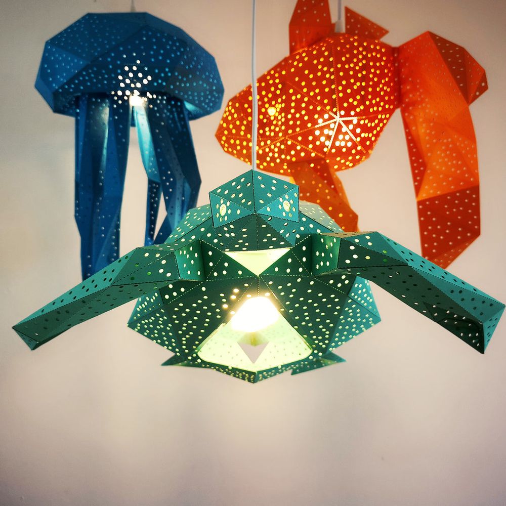 Sea Turtle Lampe DIY-Kit, Blau
