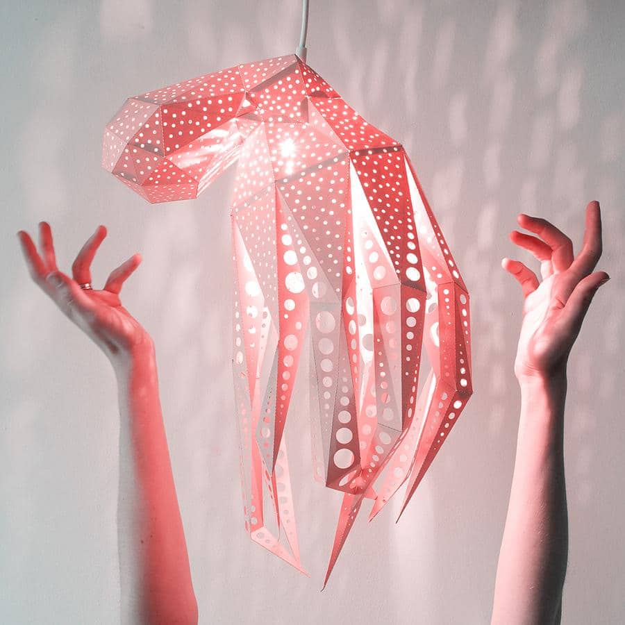 Octopus Lampe DIY-Kit, Pink