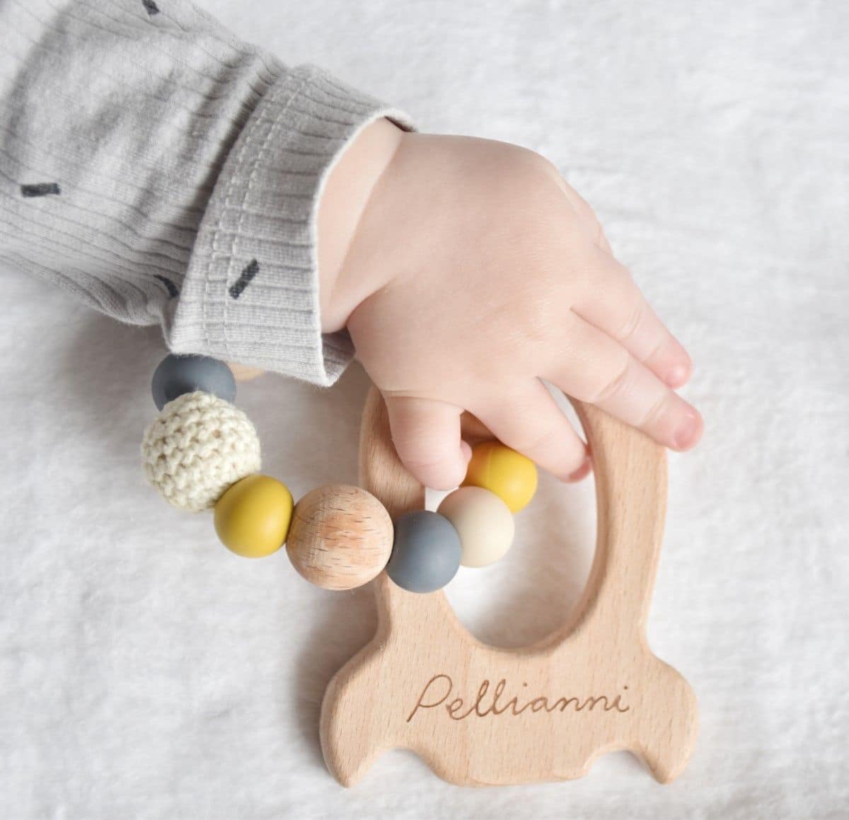 rocket teether mustard b