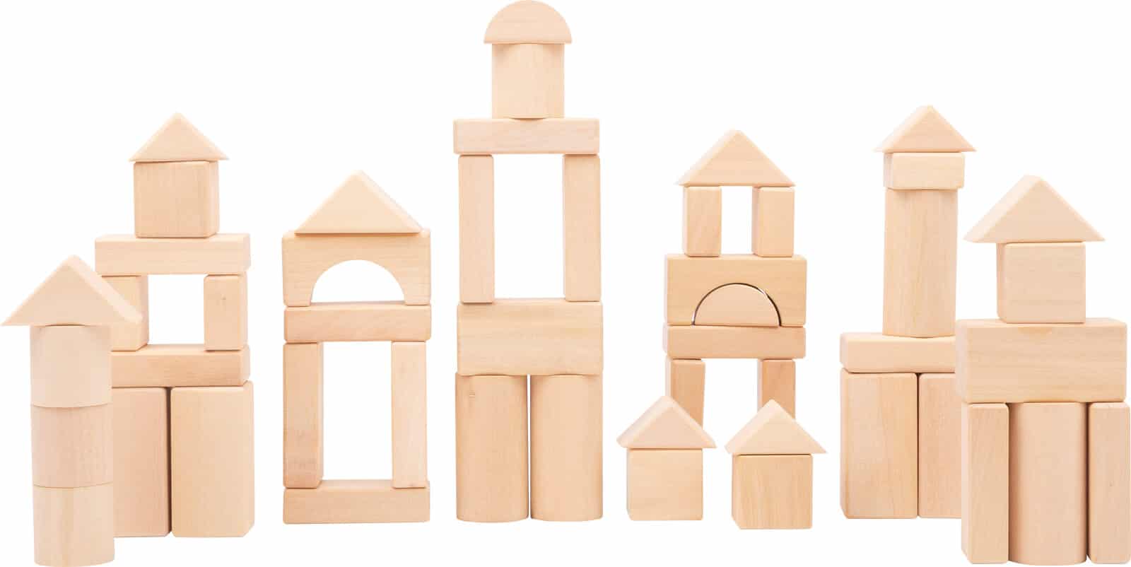 Holzbausteine Natur 50er-Pack