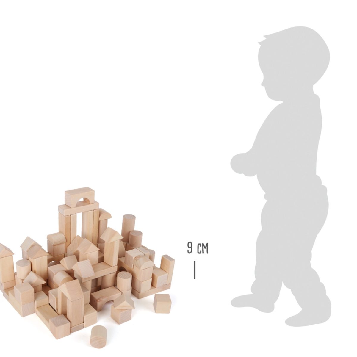 Holzbausteine Natur 100er-Pack