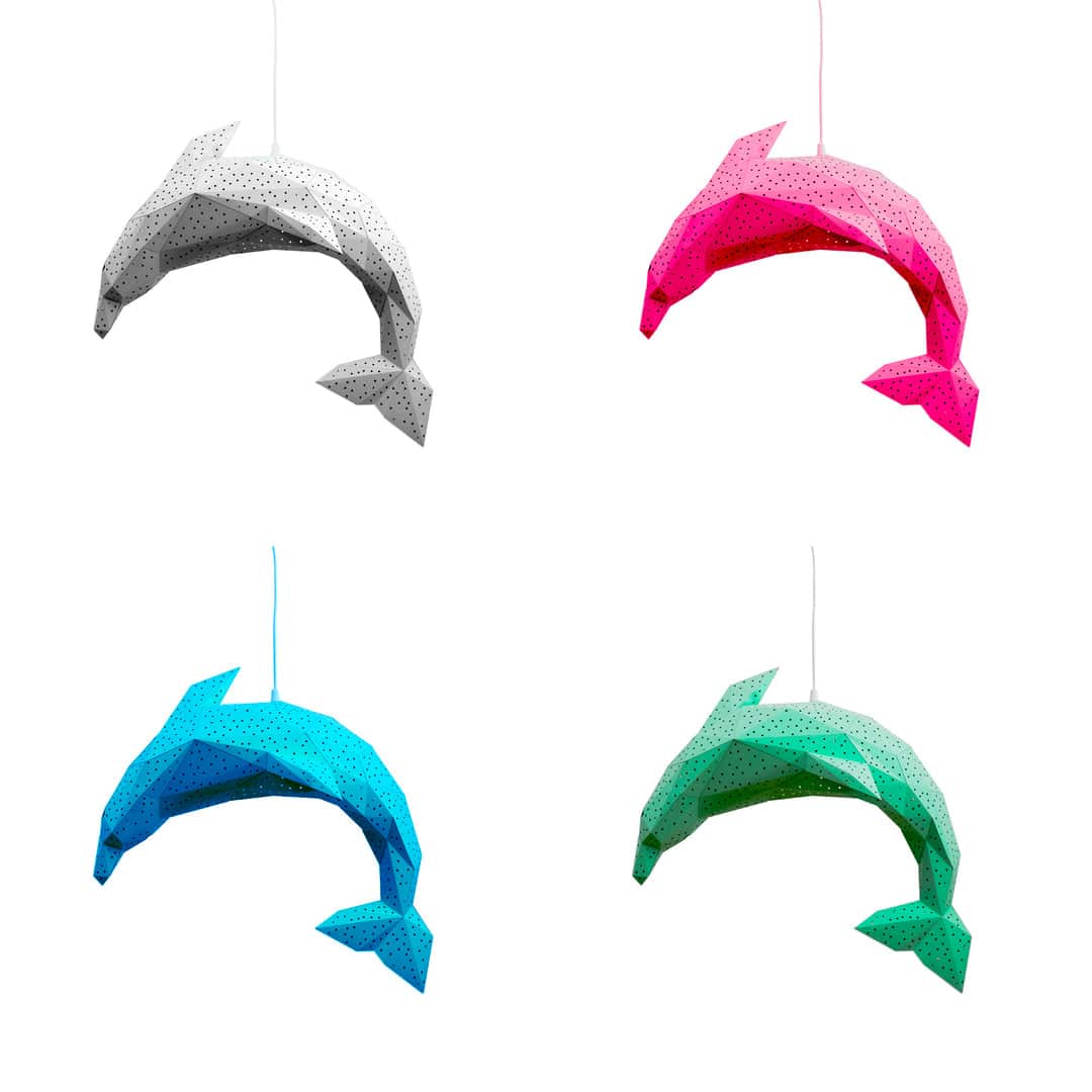 Delfin Lampe DIY-Kit, Blau