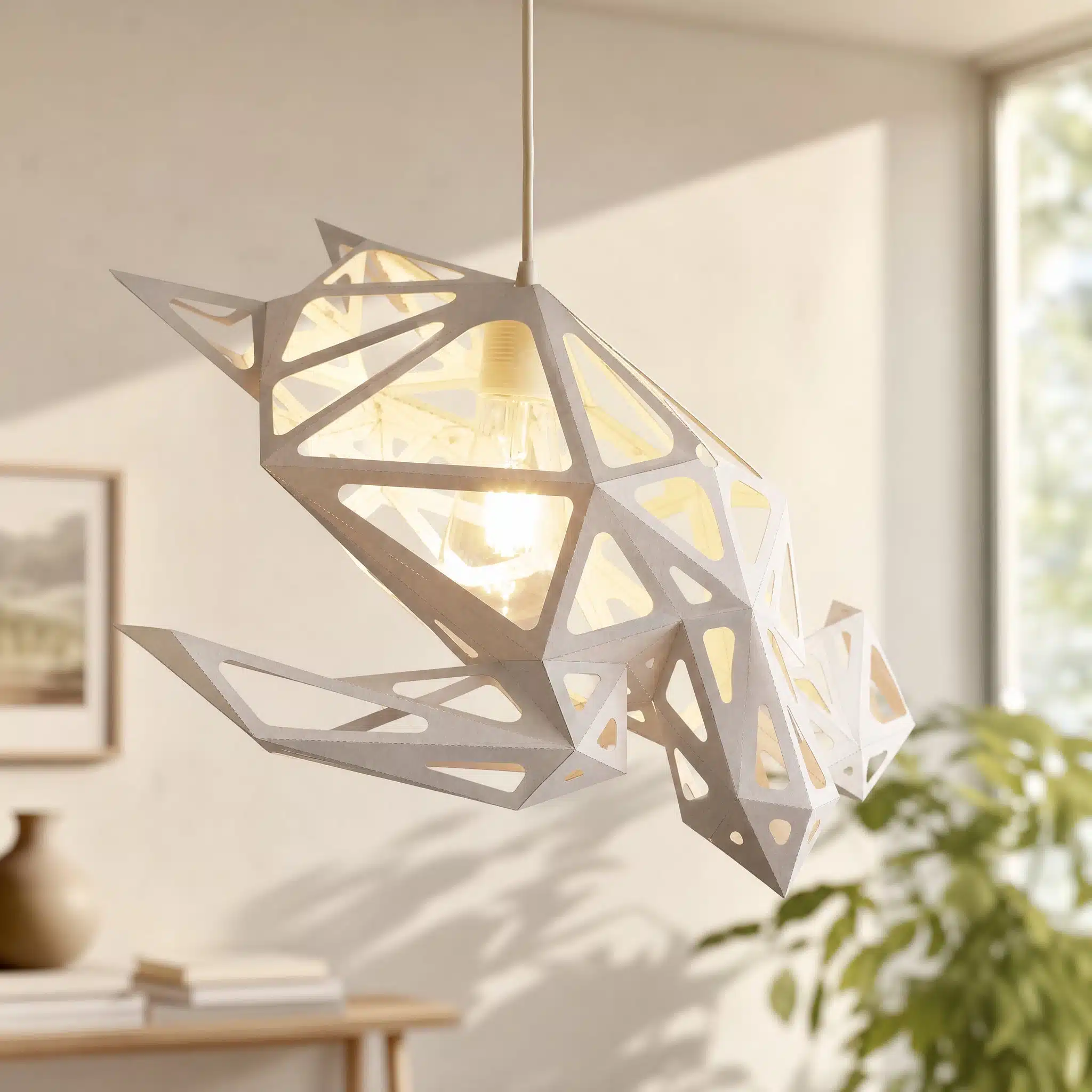 Coral Meeresschildkröten-Lampenschirm – DIY-Set, Weiß – weitere Ansicht