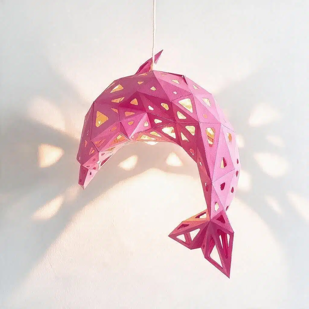 Coral Delfin-Lampenschirm – DIY-Set, Pink – Produktansicht