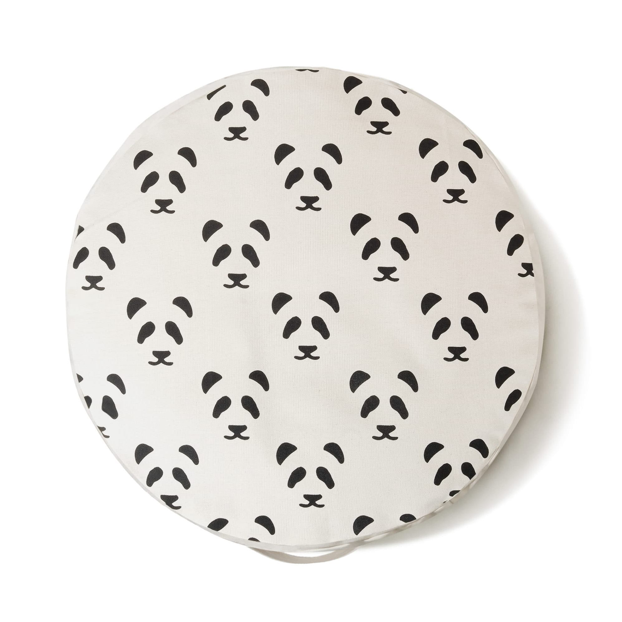 Sitzkissen "Pouf Black Pandas"