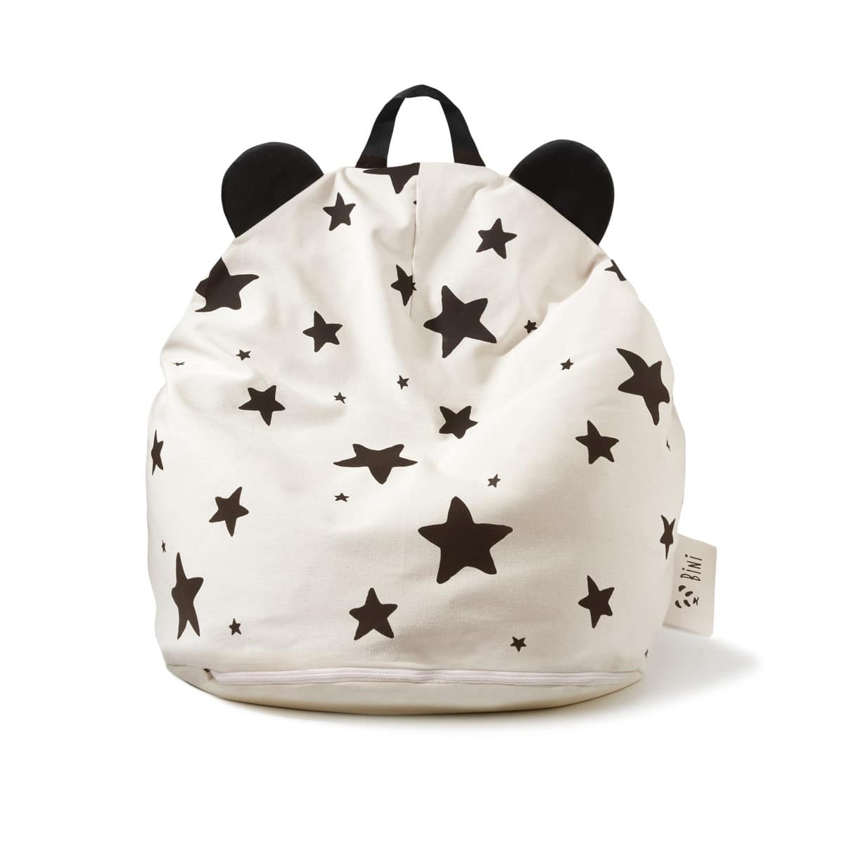 Sitzsack "Panda with Stars" Schwarzer Griff
