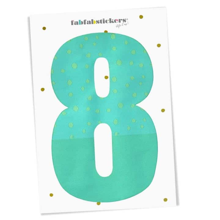 Bügelzahl 8, Mint Türkis