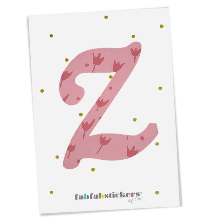 Bügelbuchstabe Z, Pink Mix