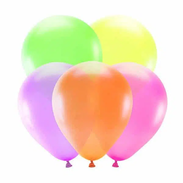 5 Neon Ballons