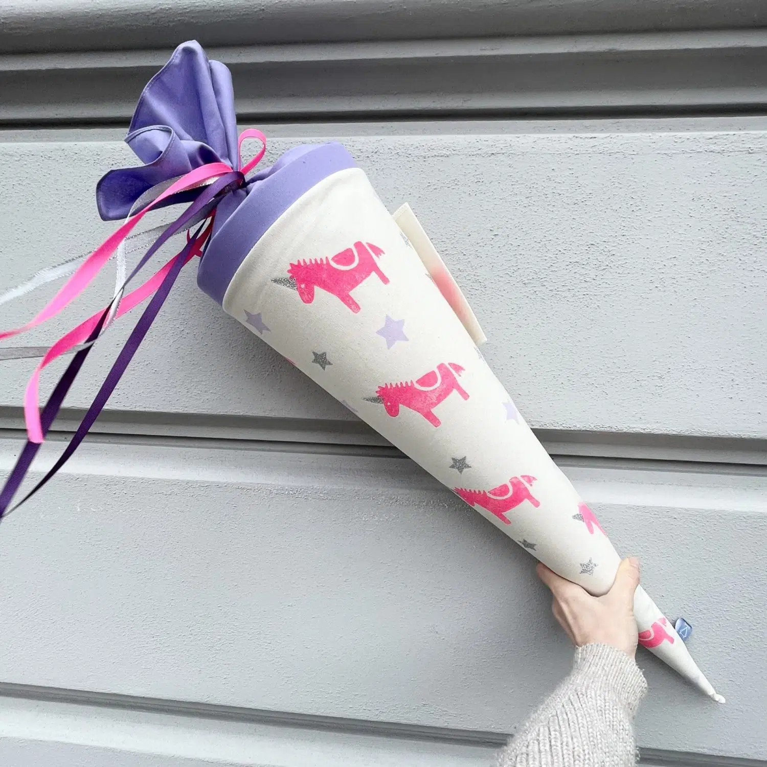 Schultüte Einhorn, Neon Pink