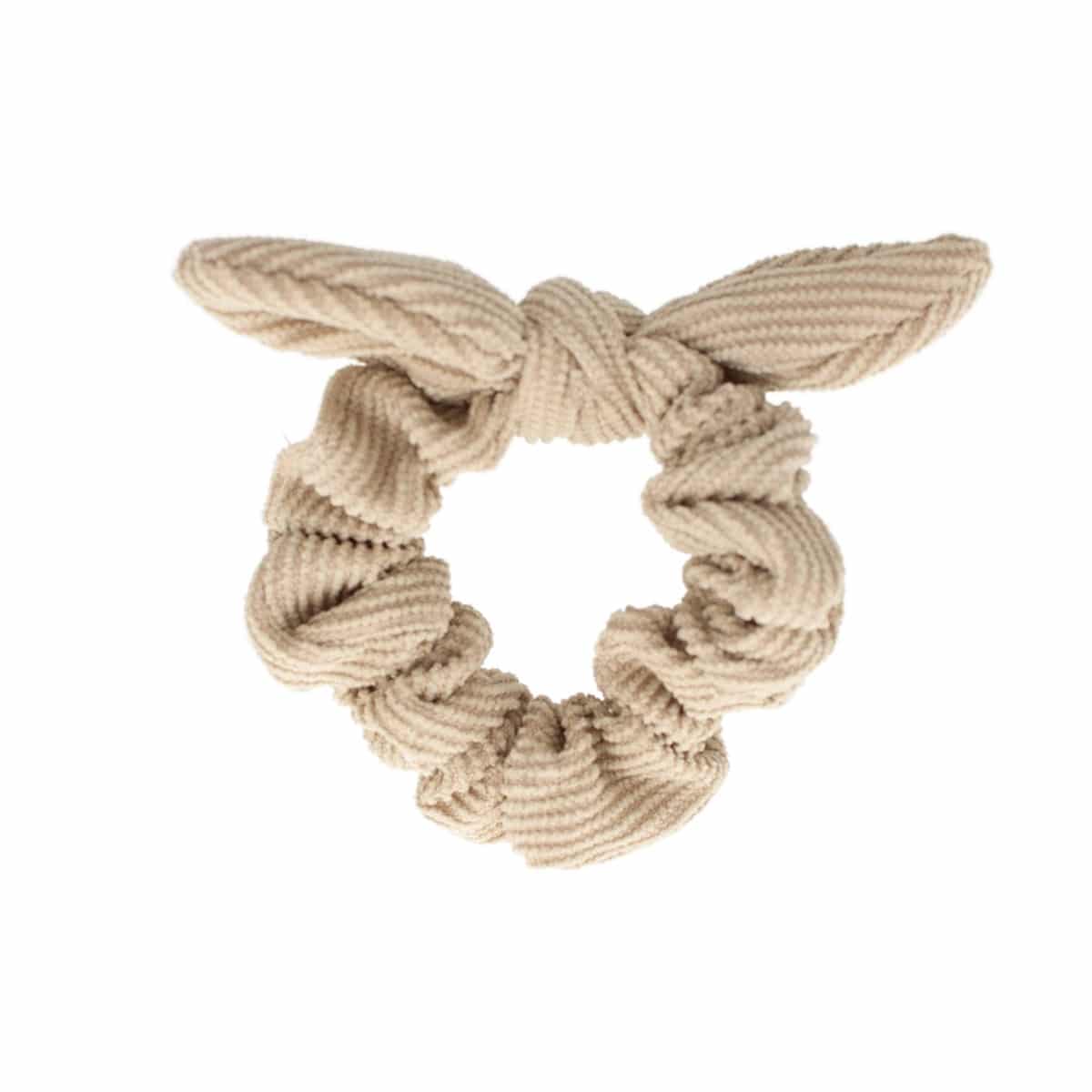 Mini Scrunchie, Schleife Vanilla Rib