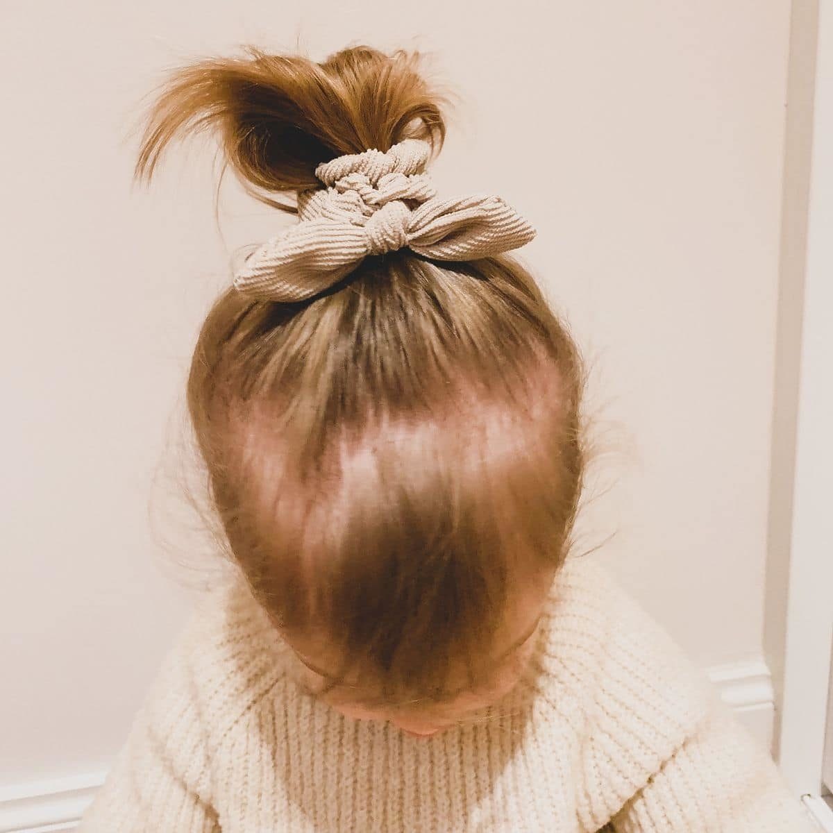 Mini Scrunchie, Schleife Vanilla Rib