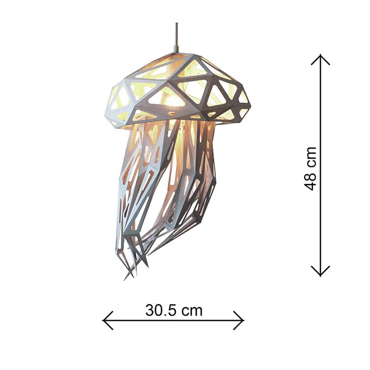 Jellyfish Lampenschirm DIY-Kit, Weiß