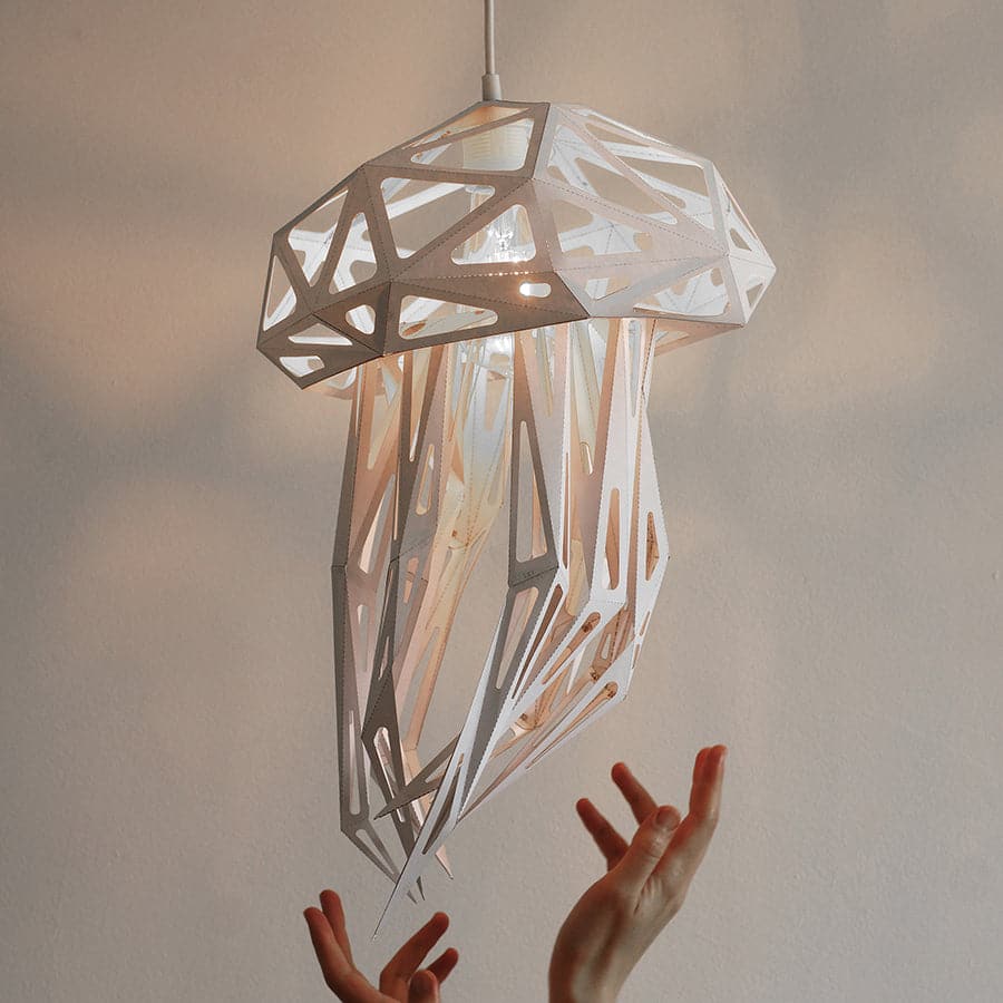 Jellyfish Lampenschirm DIY-Kit, Weiß