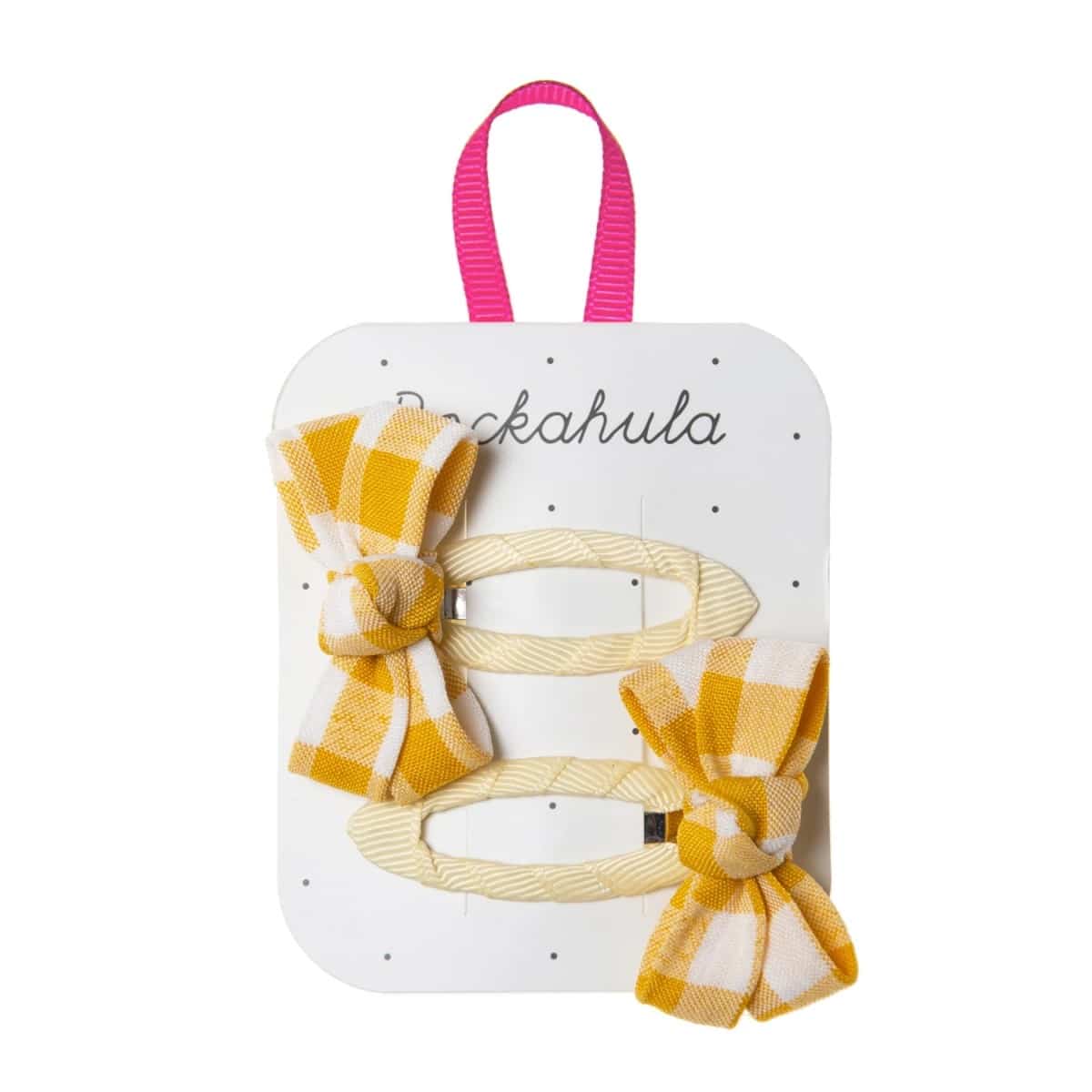 Retro Check Twisty Bow, Haarspangen