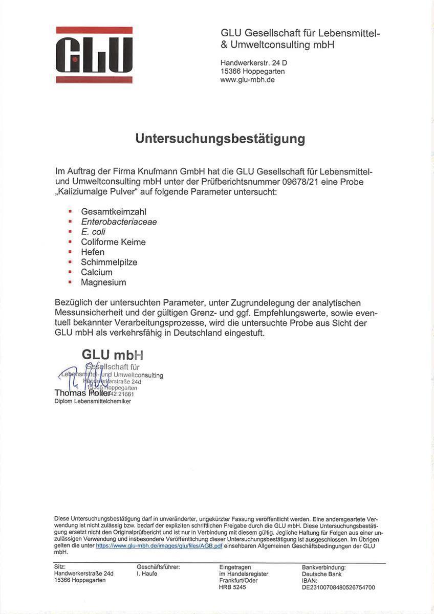 Kalziumalge, Lithothamnium Pulver (Roh), natürlich reich an Calcium und Magnesium, zum Backen oder Mixen, 110 g