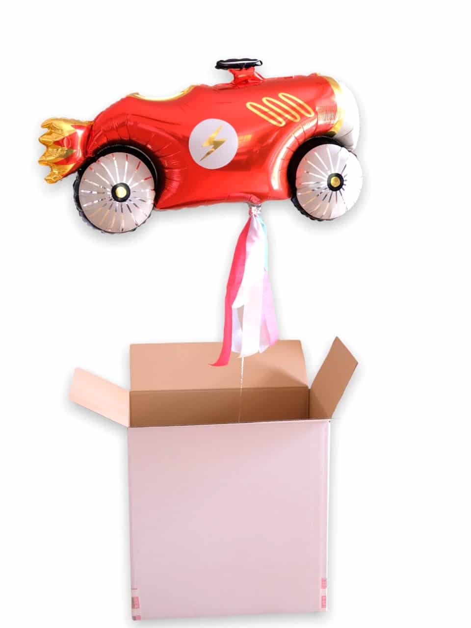 Folienballon Retro Car, mit Helium befüllt