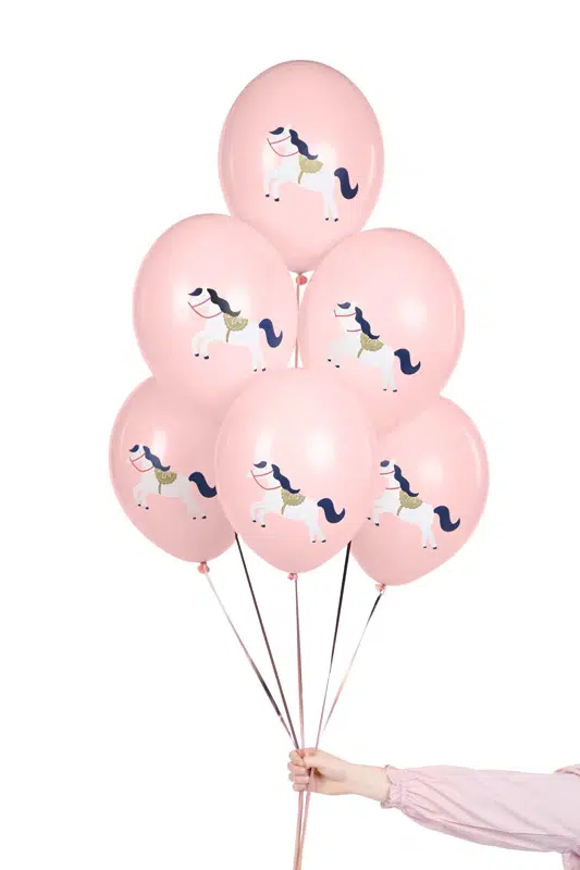 6 Pferdchenballons, Rosa