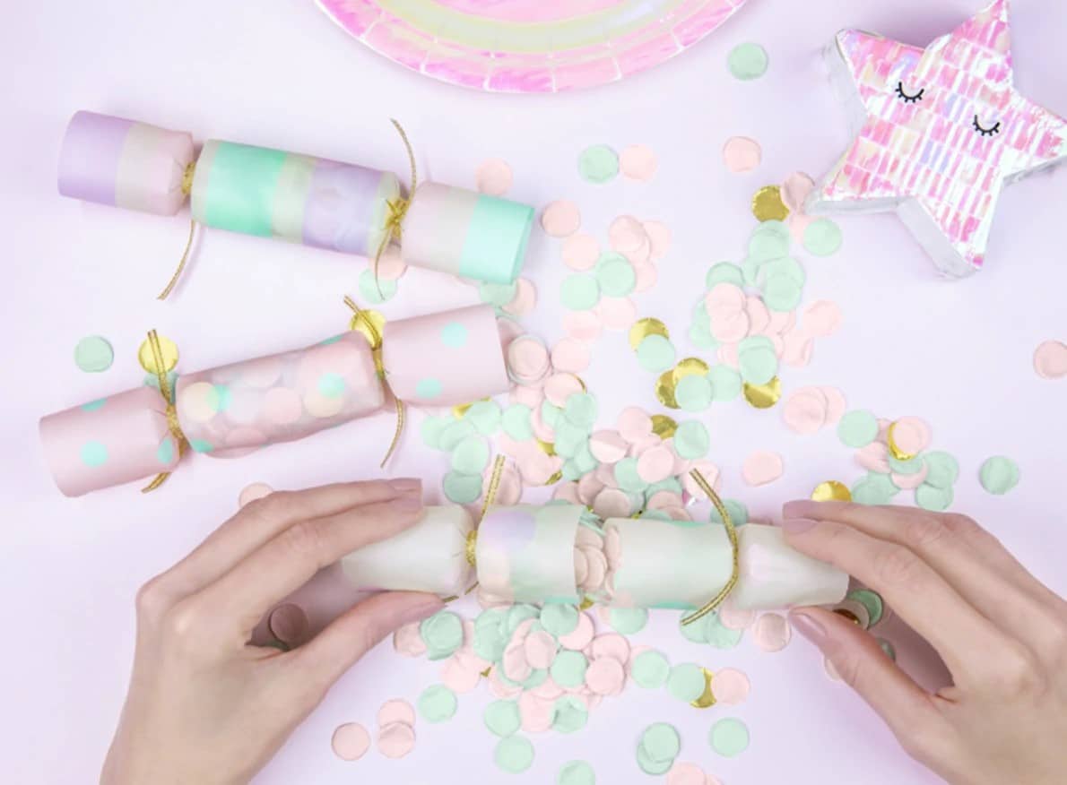 6 Konfetti Crackern, Pastell