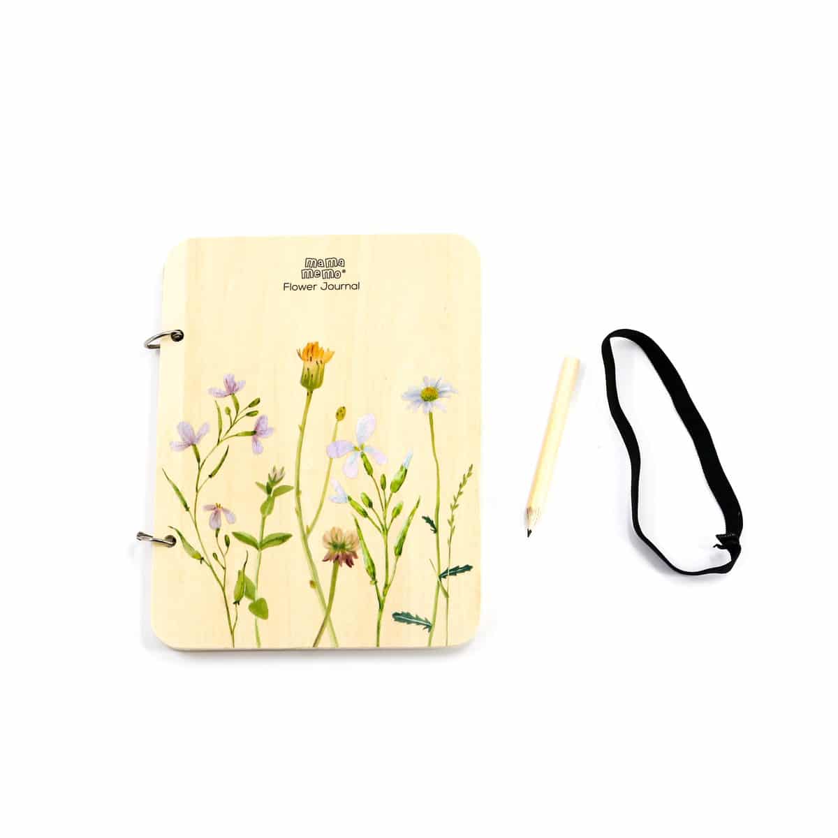 Blumen Journal mit Bleistift