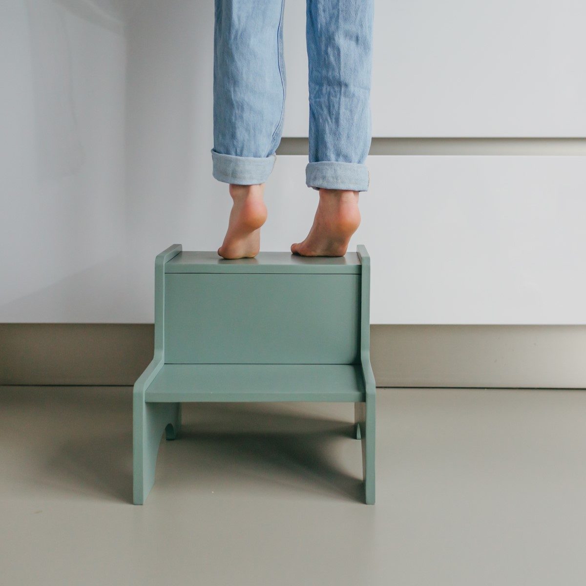 Tritthocker "Step Up", Olive Grün