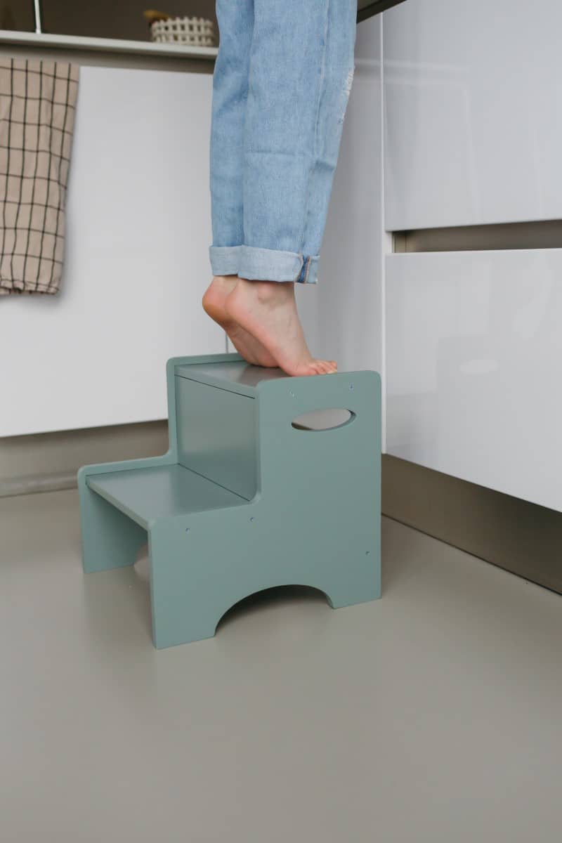 Tritthocker "Step Up", Olive Grün