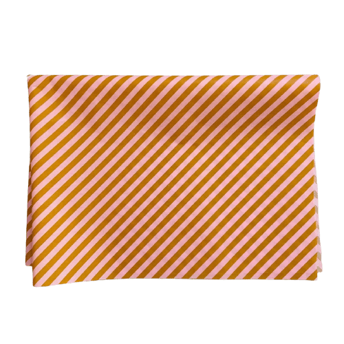 5 Bögen Seidenpapier, Candy Pink & Gelb gestreift