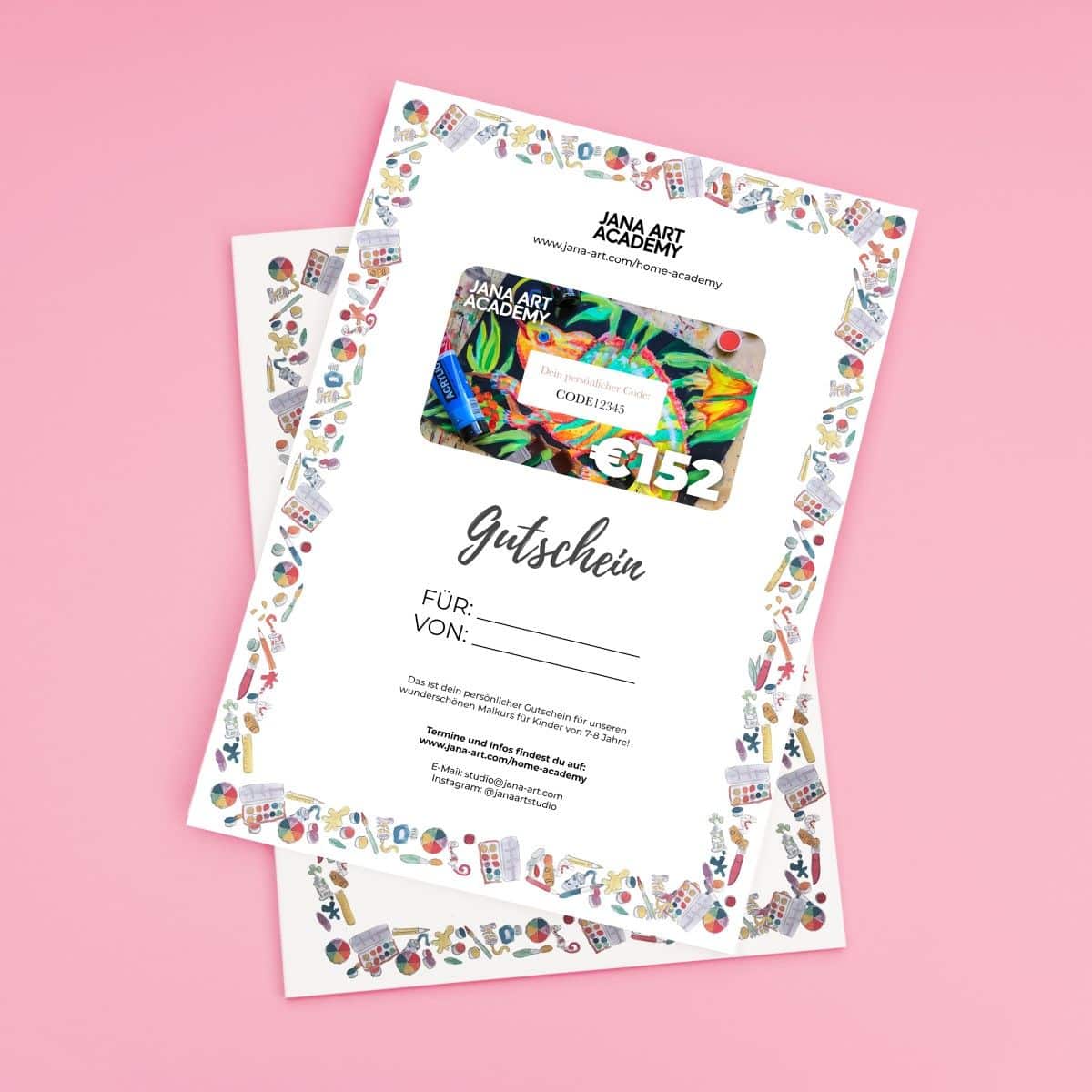 Einsteigerkurs Acrylmalerei für Kinder ab 8 Jahren, Gutschein für 6 Termine