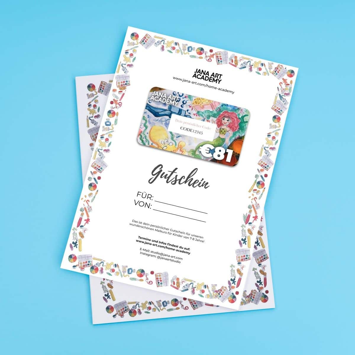 Malen & Zeichnen mit Wasserfarben und Buntstiften für Kinder (7-8), Gutschein