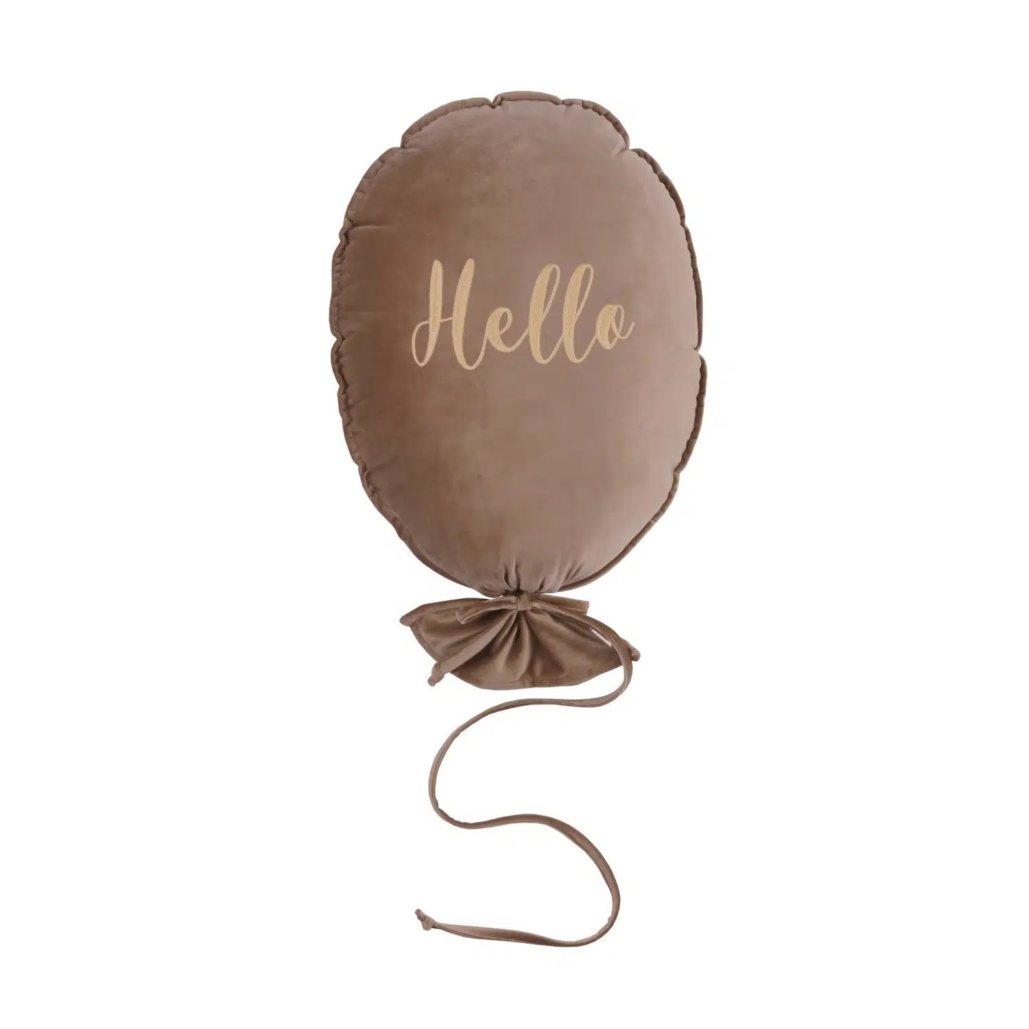 Ballonkissen "Hello" Braun